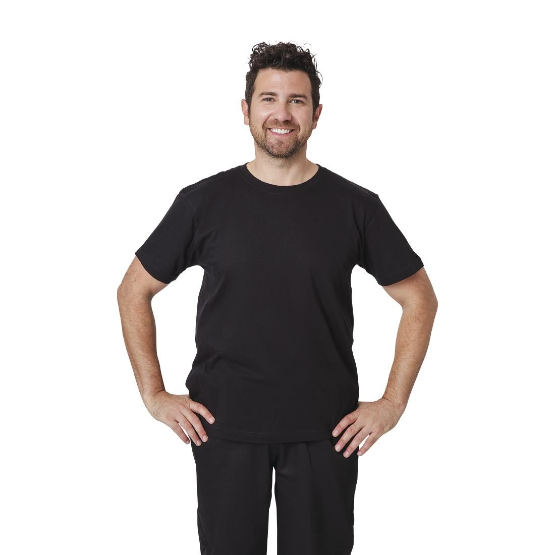 Unisex Chef T-Shirt Black 2XL | A295-2XL