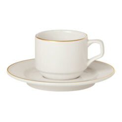 Pack Size 6 - Porland Academy Academy Event Gold Band Espresso Cup 90ml - A312108GB