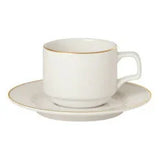 Pack Size 6 - Porland Academy Academy Event Gold Band Stacking Cup 200ml - A322107GB - JD Catering Equipments Ltd