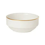 Pack Size 6 - Porland Academy Academy Event Gold Band Stacking Butter/Dip Dish 8cm - A363208GB - JD Catering Equipments Ltd