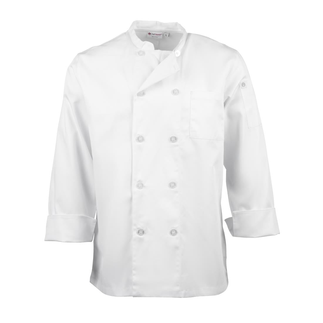 A371-L Chef Works Unisex Le Mans Chefs Jacket White L