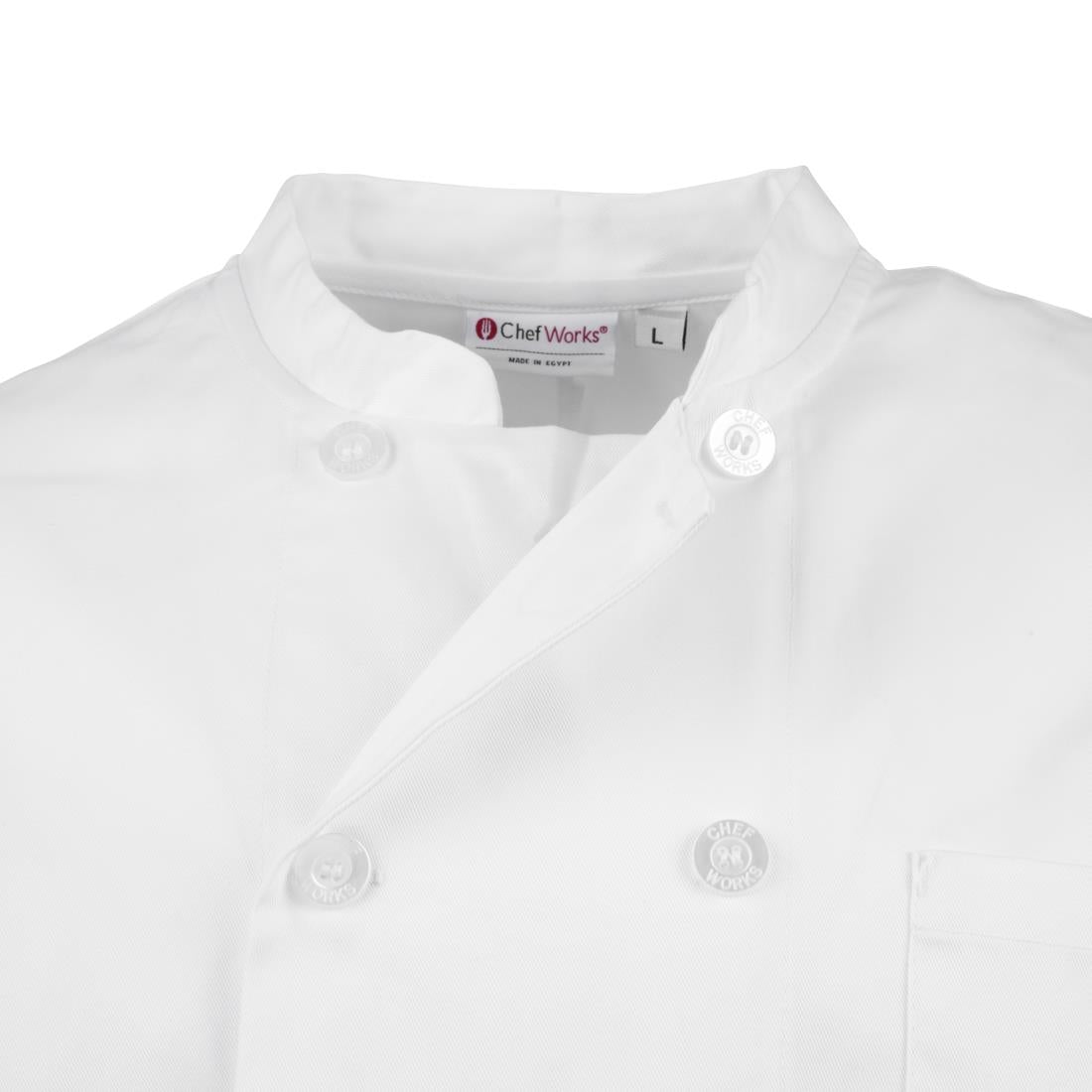 A371-L Chef Works Unisex Le Mans Chefs Jacket White L