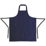 A662 Whites Butchers Apron   Navy Stripe Extra Large