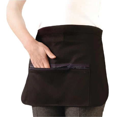 A587 Whites Unisex Money Pocket With Zip Black - JD Catering Equipment Solutions Ltd