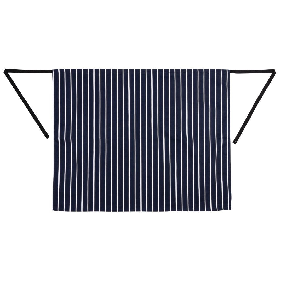 A647 Whites Butchers Waist Apron  Blue and White Stripe