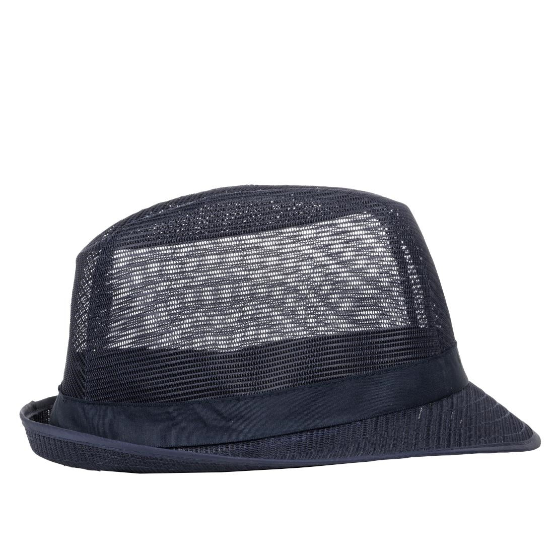 A654-L Trilby Hat with Snood Navy Blue