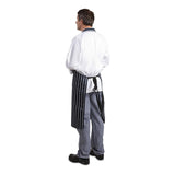 A662 Whites Butchers Apron   Navy Stripe Extra Large