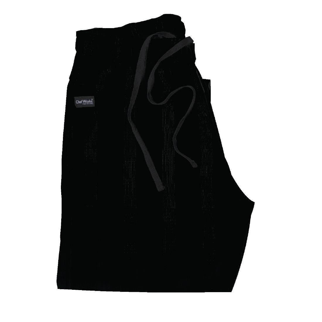 A695-M Chef Works Unisex Better Built Baggy Chefs Trousers Black M