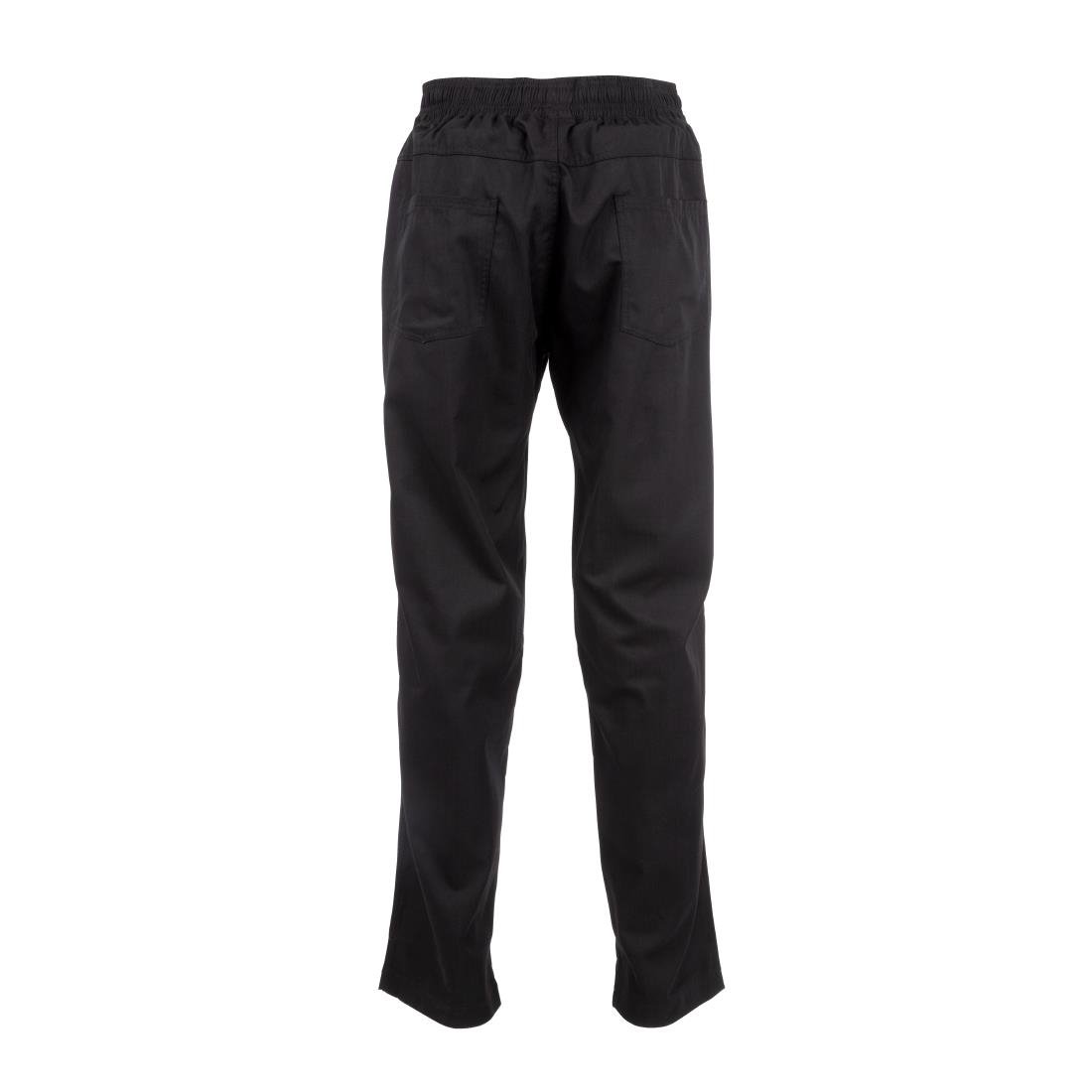 A695-L Chef Works Unisex Better Built Baggy Chefs Trousers Black L