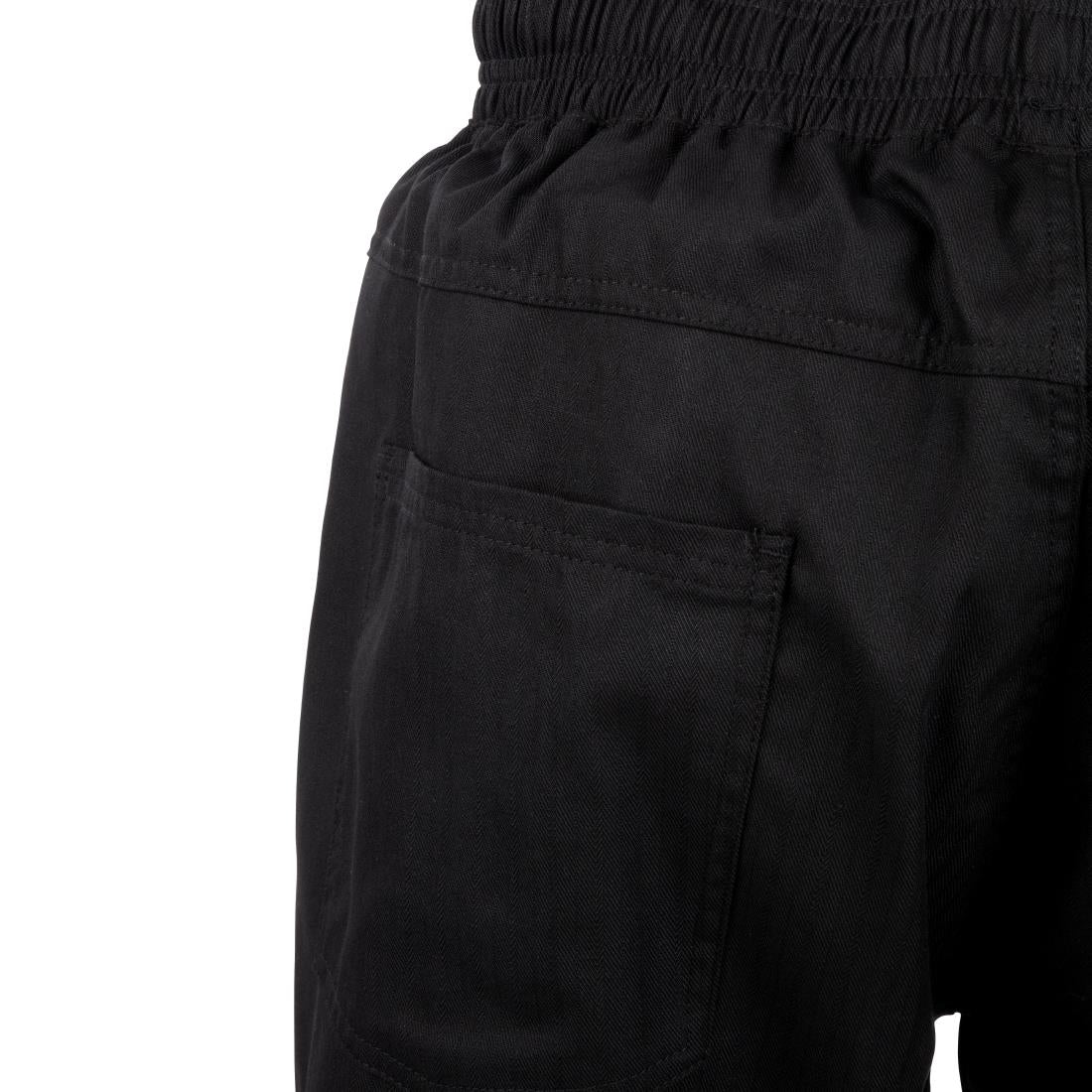 A695-XS Chef Works Unisex Better Built Baggy Chefs Trousers Black XS