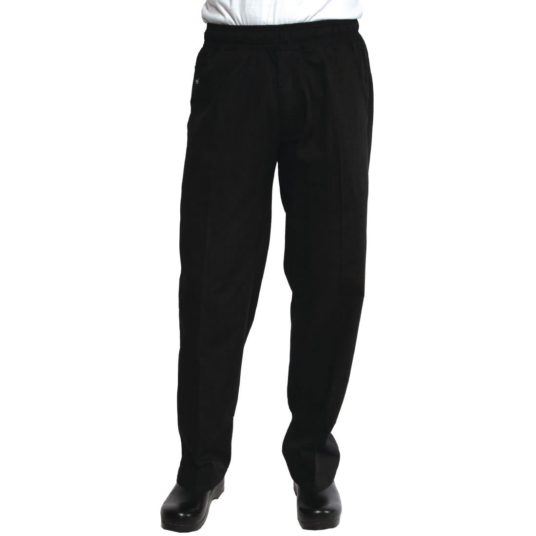 A695-M Chef Works Unisex Better Built Baggy Chefs Trousers Black M