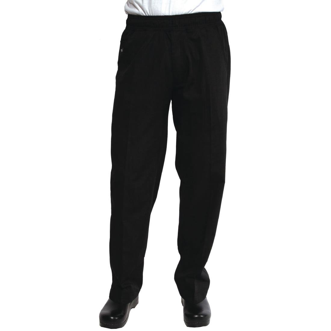 A695-XS Chef Works Unisex Better Built Baggy Chefs Trousers Black XS