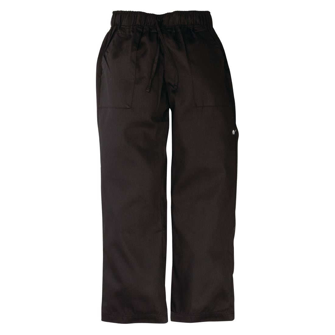 A695-L Chef Works Unisex Better Built Baggy Chefs Trousers Black L