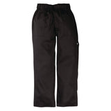 A695-L Chef Works Unisex Better Built Baggy Chefs Trousers Black L