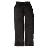 A695-XS Chef Works Unisex Better Built Baggy Chefs Trousers Black XS