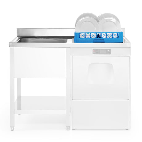 Sammic Sink unit (worktop only) 1800 x 700 mm FR-718/111I (drying rack on left + sink + waste hole on right)