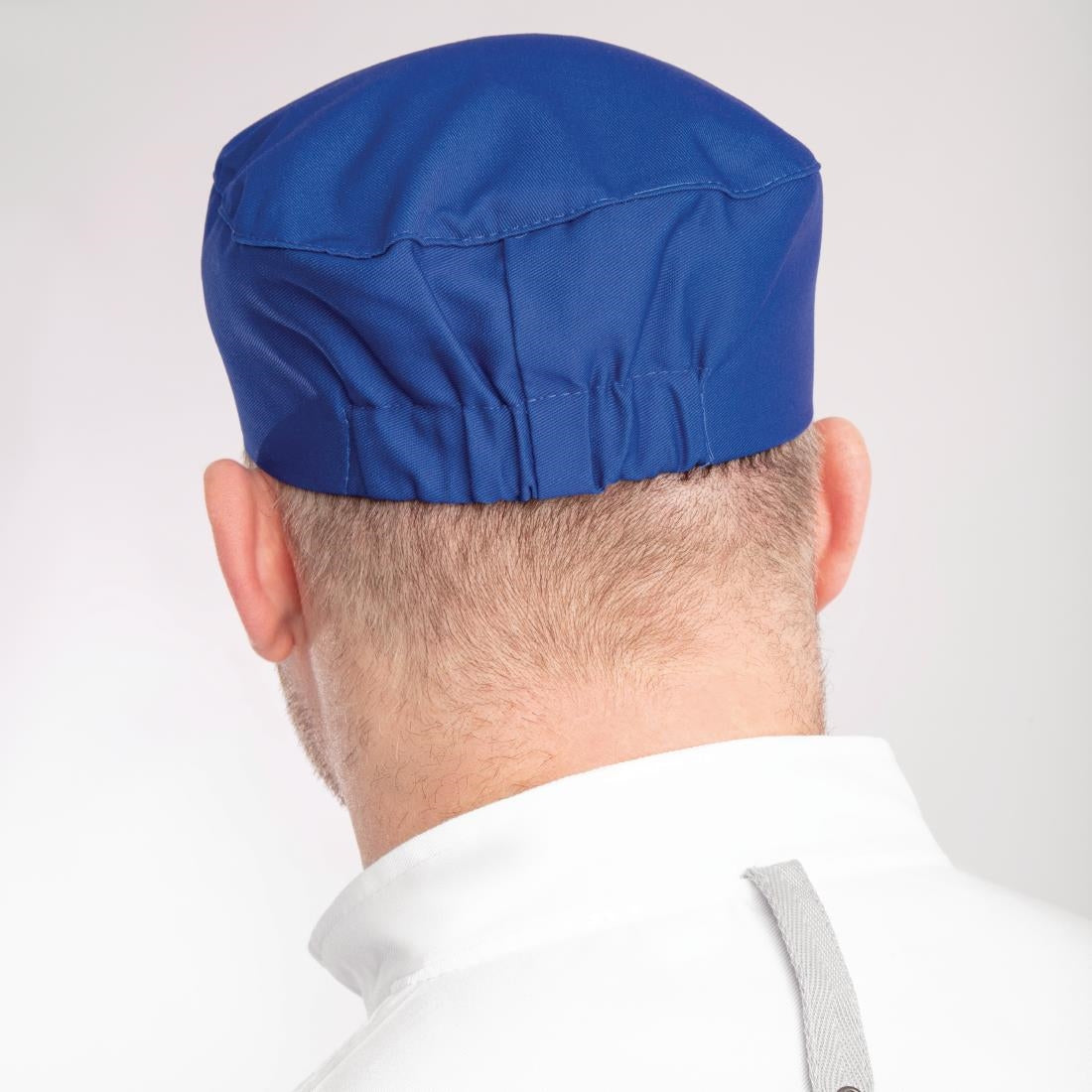 A706 Whites Chefs Skull Cap Royal Blue