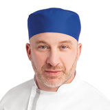 A706 Whites Chefs Skull Cap Royal Blue