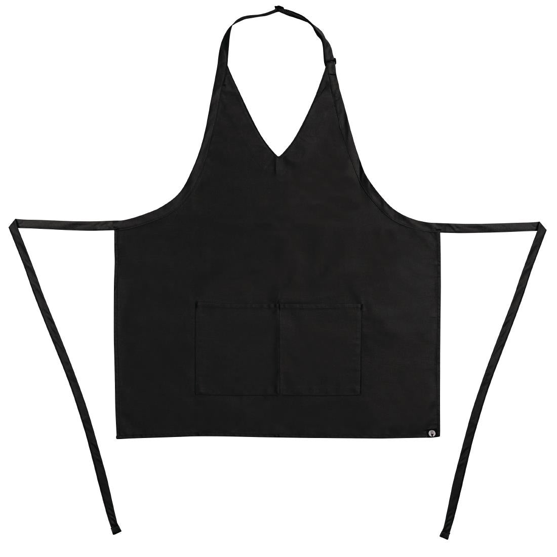 B128 Whites V Neck Service Apron