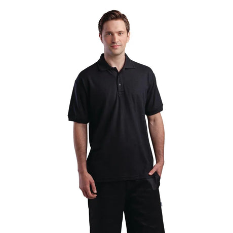 A735-2XL Polo Shirt Black 2XL - JD Catering Equipment Solutions Ltd