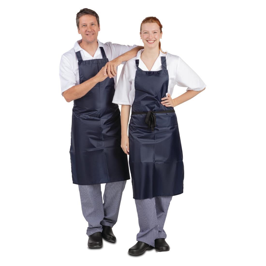 A896 Whites Light Duty Waterproof Bib Apron Blue