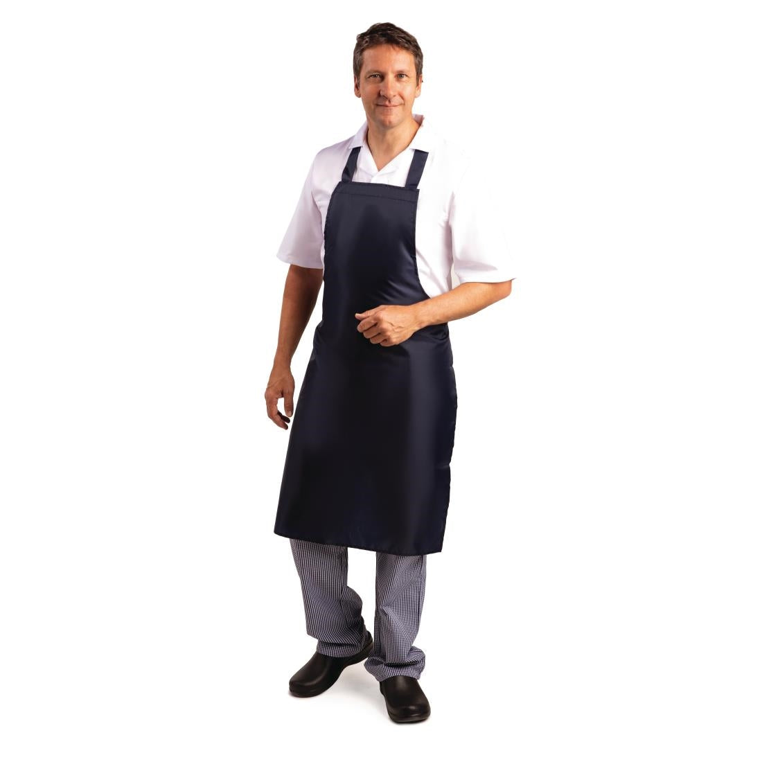 A896 Whites Light Duty Waterproof Bib Apron Blue