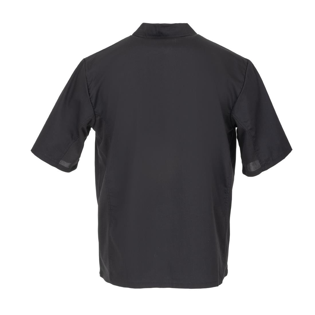 A913-S Chef Works Unisex Cool Vent Chefs Shirt Black S