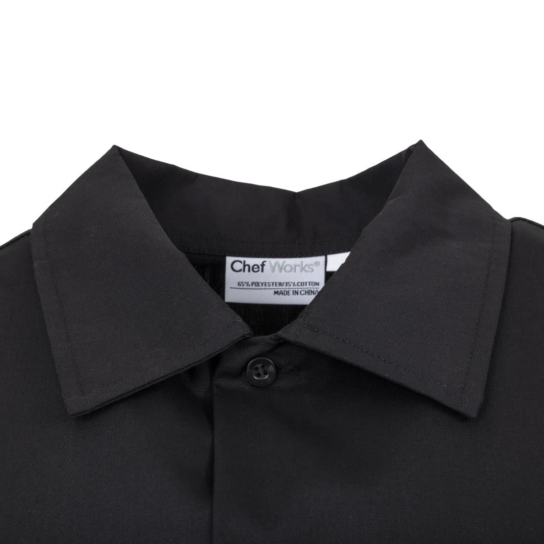 Chef Works Unisex Cool Vent Chefs Shirt Black 2XL | A913-XXL