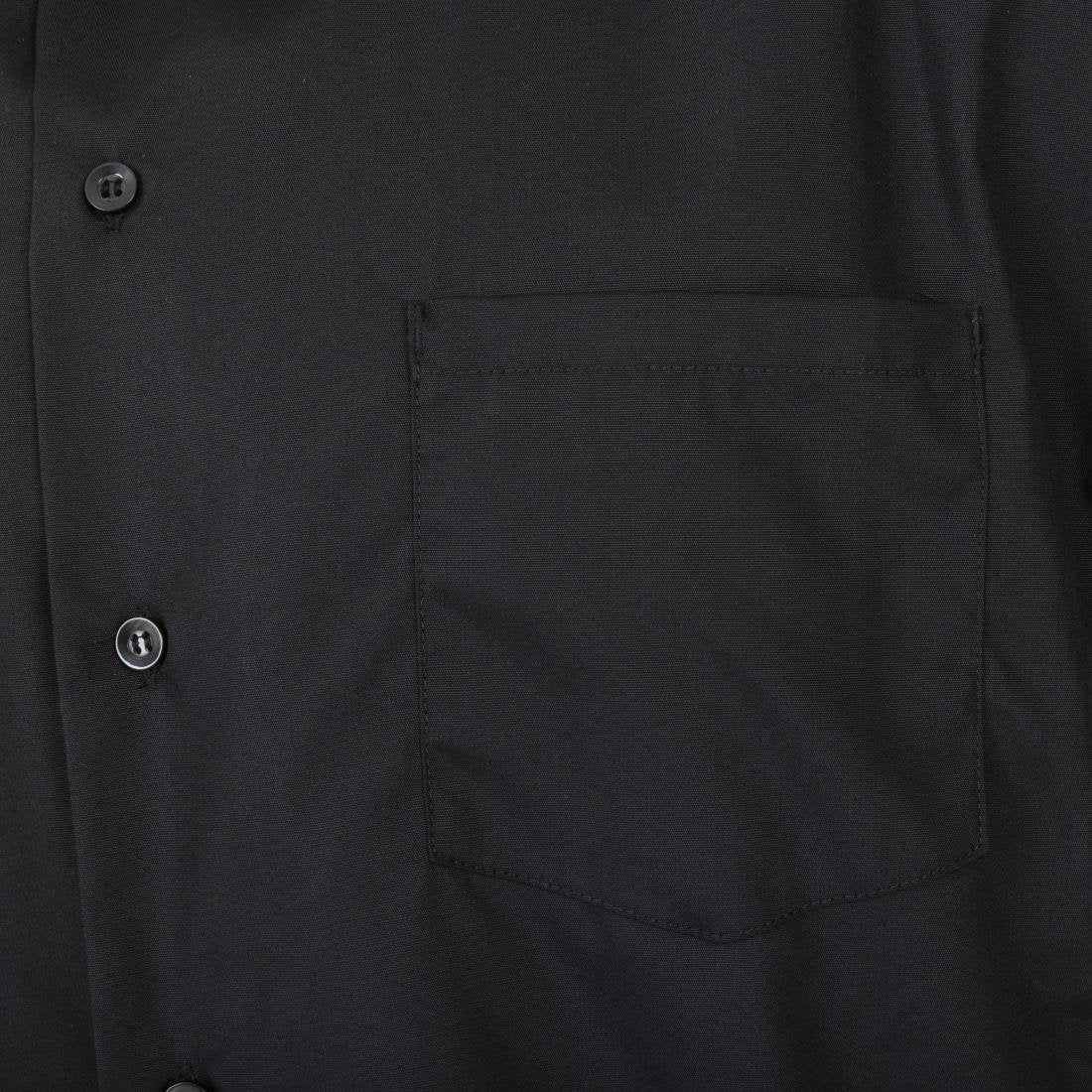 A913-XS Chef Works Unisex Cool Vent Chefs Shirt Black XS