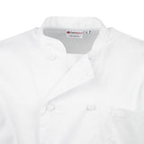 A914-L Chefs Works Montreal Cool Vent Unisex Short Sleeve Chefs Jacket White L