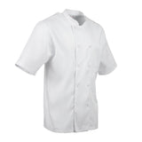 A914-3XL Chefs Works Montreal Cool Vent Unisex Short Sleeve Chefs Jacket White 3XL