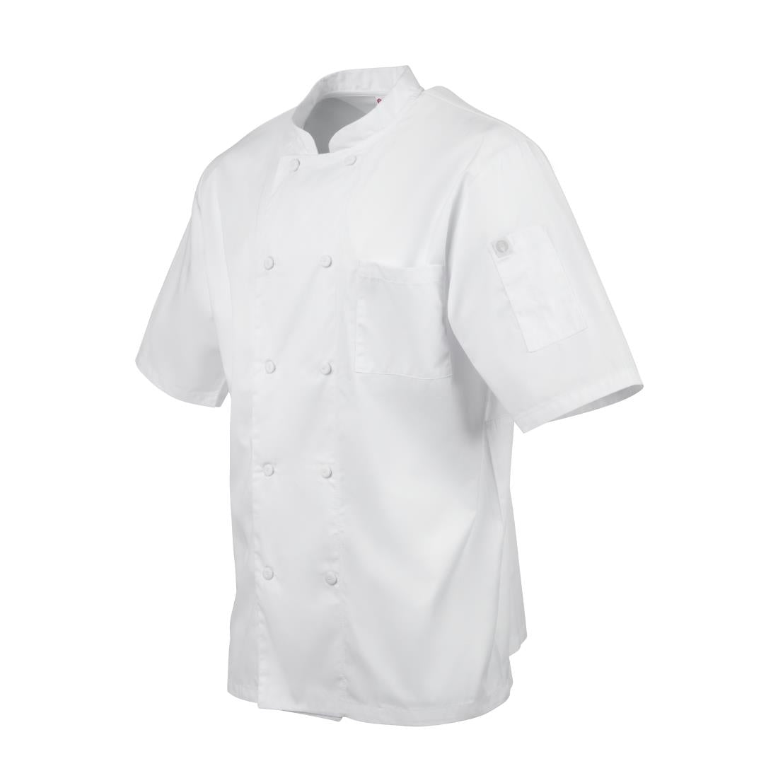 A914-3XL Chefs Works Montreal Cool Vent Unisex Short Sleeve Chefs Jacket White 3XL