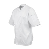 A914-L Chefs Works Montreal Cool Vent Unisex Short Sleeve Chefs Jacket White L