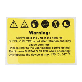 AP476 Buffalo Warning Label - JD Catering Equipment Solutions Ltd