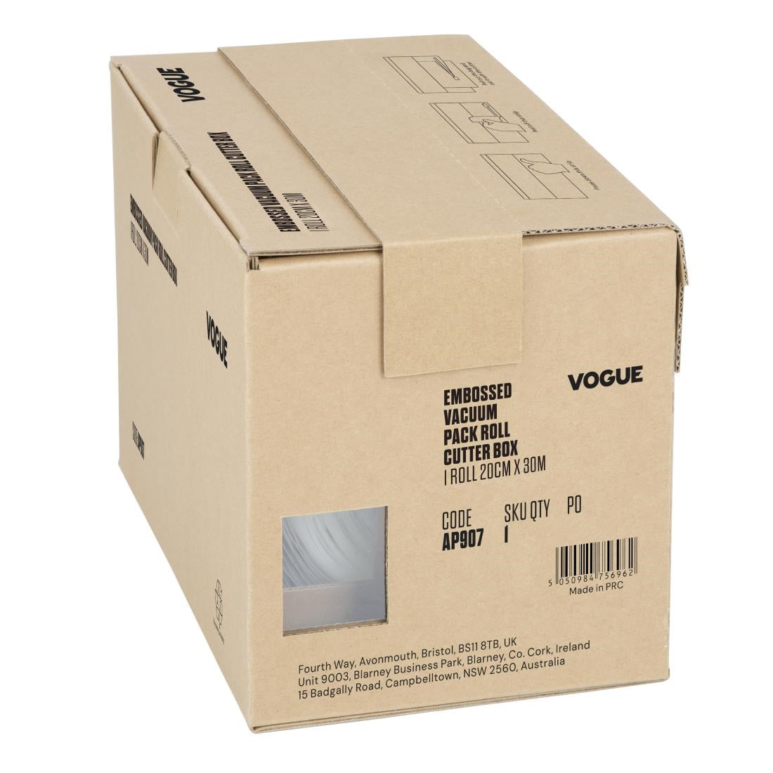AP907 Vogue Vacuum Pack Roll with Cutter Box (Embossed) 200mm width