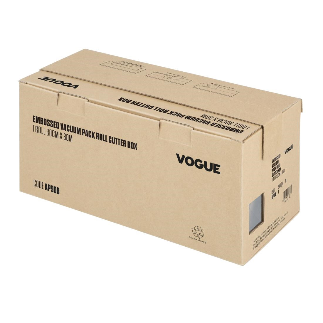 AP908 Vogue Vacuum Pack Roll with Cutter Box (Embossed) 300mm width