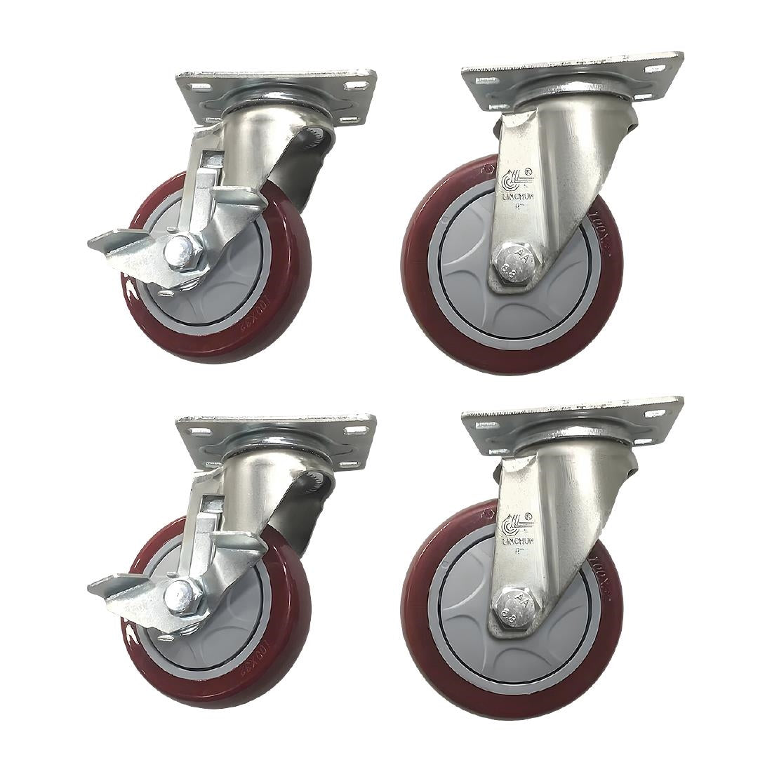 AU501 Buffalo 4 Inch Complete Castors (set 4) for HU198