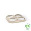 BioCane Beer Ring - 4-Pack - No-Added PFAS - 1,000/ctn - natural - BioPak commercial catering consumable