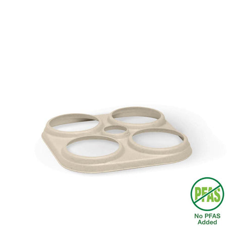 BioCane Beer Ring - 4-Pack - No-Added PFAS - 1,000/ctn - natural - BioPak commercial catering consumable