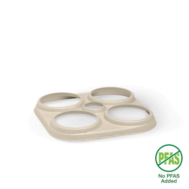 BioCane Beer Ring - 4-Pack - No-Added PFAS - 1,000/ctn - natural - BioPak commercial catering consumable