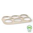 BioCane Beer Ring - 6-Pack - No-Added PFAS - 500/ctn - natural - BioPak commercial catering consumable