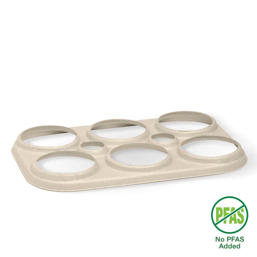 BioCane Beer Ring - 6-Pack - No-Added PFAS - 500/ctn - natural - BioPak commercial catering consumable