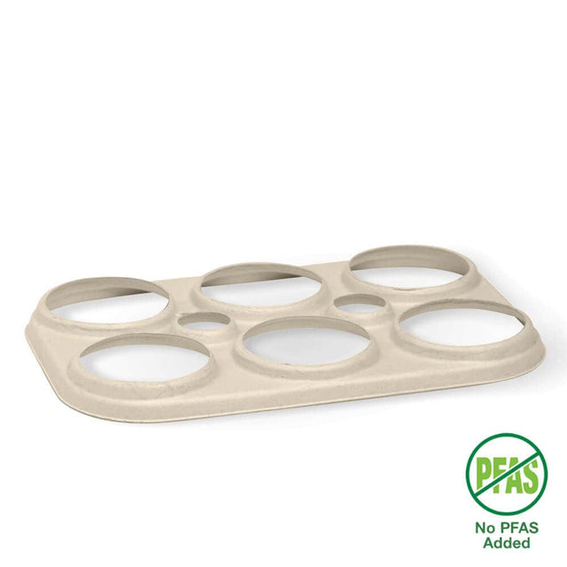 BioCane Beer Ring - 6-Pack - No-Added PFAS - 500/ctn - natural - BioPak commercial catering consumable