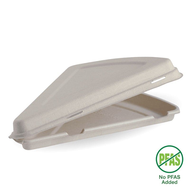 BioCane Pizza Slice - Natural - 28x16x4cm (9") - 250/carton - natural - BioPak commercial catering consumable