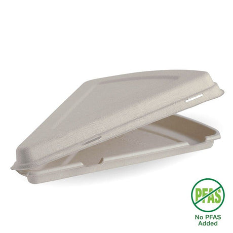 BioCane Pizza Slice - Natural - 28x16x4cm (9") - 250/carton - natural - BioPak commercial catering consumable