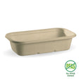 Rectangle BioCane Takeaway Base - Natural - No-Added PFAS - 1,000ml - 500/ctn - - BioPak commercial catering consumable