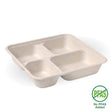 BioCane Takeaway Base 4-Compartment - Natural - Large - No-Added PFAS - 300/ctn - - BioPak commercial catering consumable