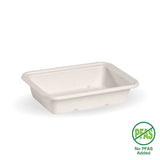 Rectangle BioCane Takeaway Base - White - No-Added PFAS - 500ml - 500/ctn - - BioPak commercial catering consumable