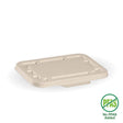 Rectangle BioCane Takeaway Lid - Natural - No-Added PFAS - 500&600ml - 500/carton - natural - BioPak commercial catering consumable