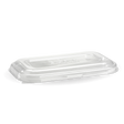 Rectangle PET Takeaway Lid - 750&1,000ml - 500/ctn - clear - BioPak commercial catering consumable
